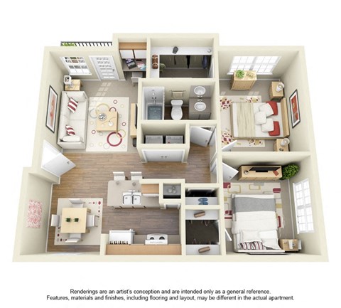 B1 Floor Plan at Tuscany Square, Dallas, TX, 75287